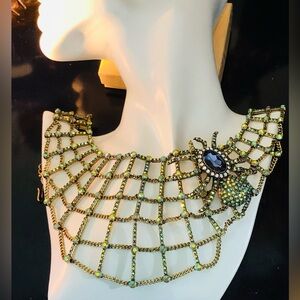 Heidi Daus Elegant Swarovski Crystal Necklace with Spider Pendant